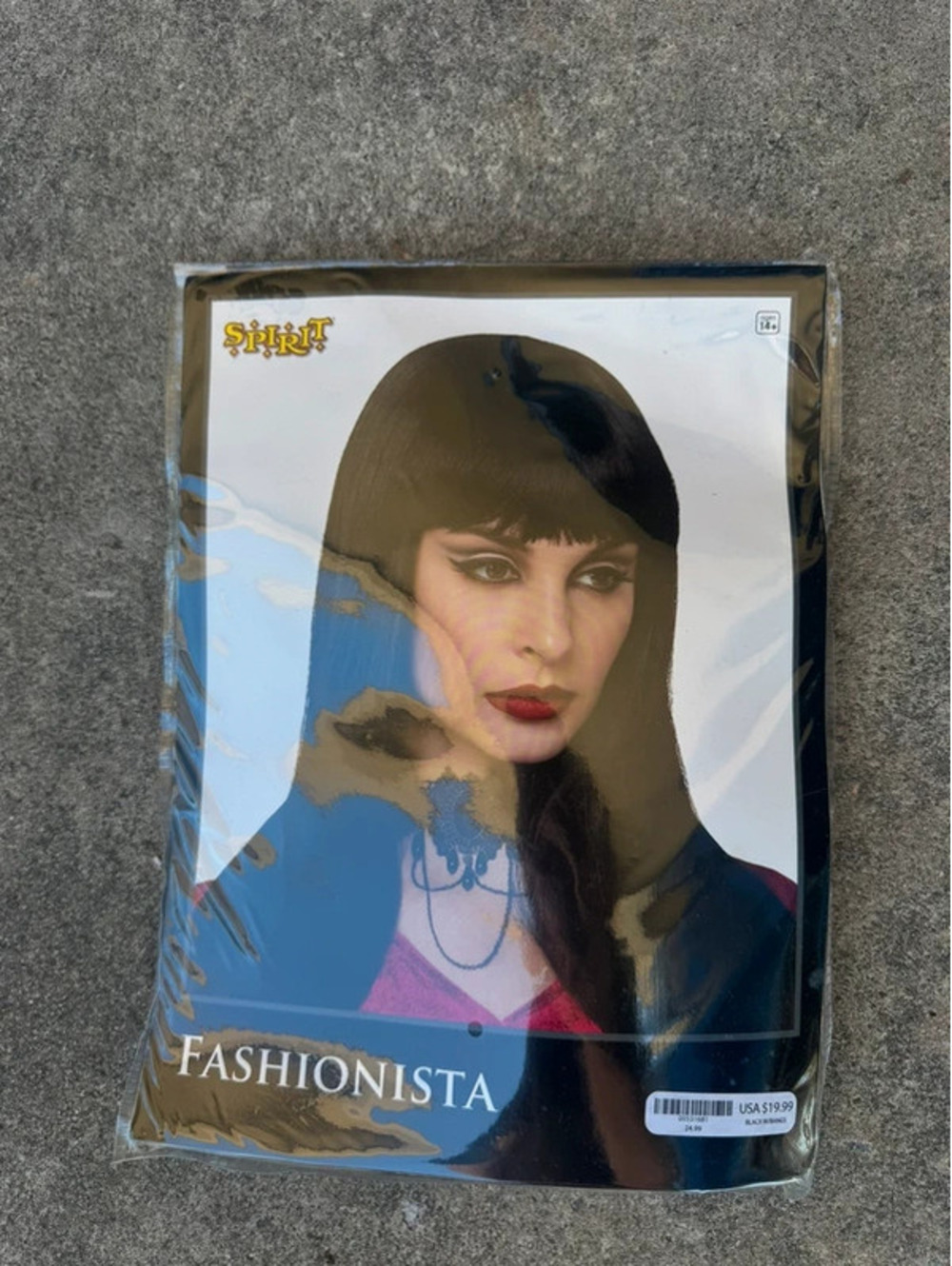 Elmira Halloween black costume wig new
